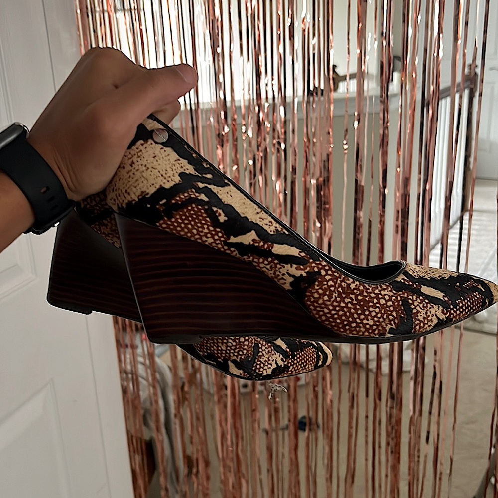 Calvin Klein Snake Print Wedges
